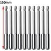 10/1pcs Magnetic Screwdriver Extension Hexagonal Handle Connecting Rod Steel Screwdrivers Bit Holder Power Tools 60/75/100/150mm