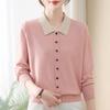 2025 Women's Plus Size Knit Top - Spring/Autumn Woolen Sweater for Middle-Aged & Elderly