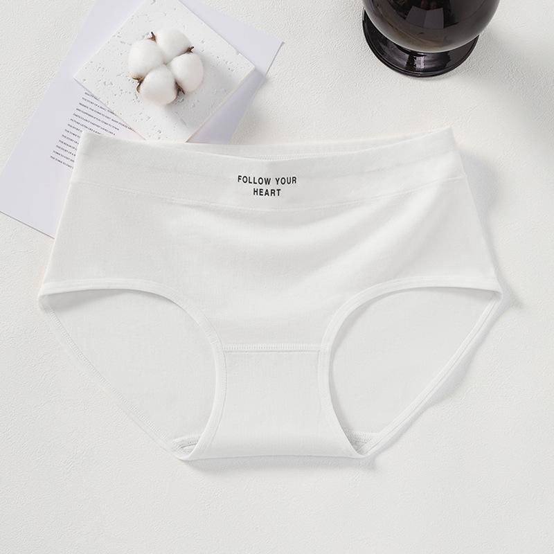 Mid Waist Antibacterial Pure Cotton Large Size Women Underwear With Full Cotton Crotch