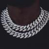 Hip Hop High Quality 18mm Iced Out Cz Cuban Link Chain Necklace for Men
