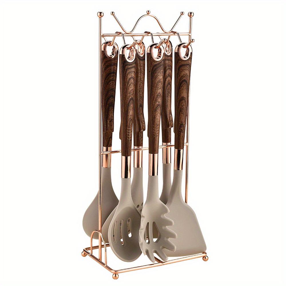 

Silicone Kitchenware 7-piece Set with Storage Rack Cooking Spoon Household Kitchen Tools Set