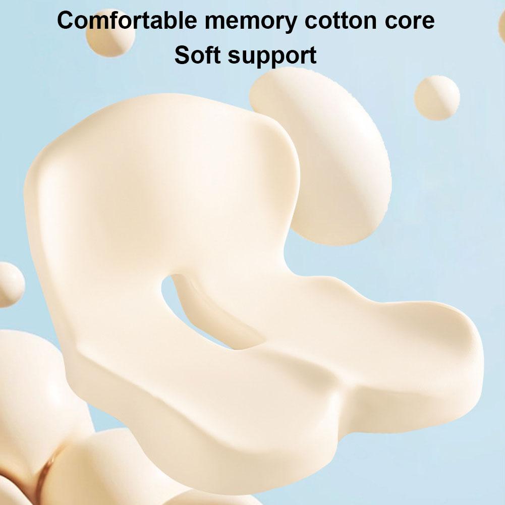 Memory Foam Seat Cushion One-piece Office Chair Cushion Breathable Sitting Pillow Massage Lumbar Support Pain Relief Supplies