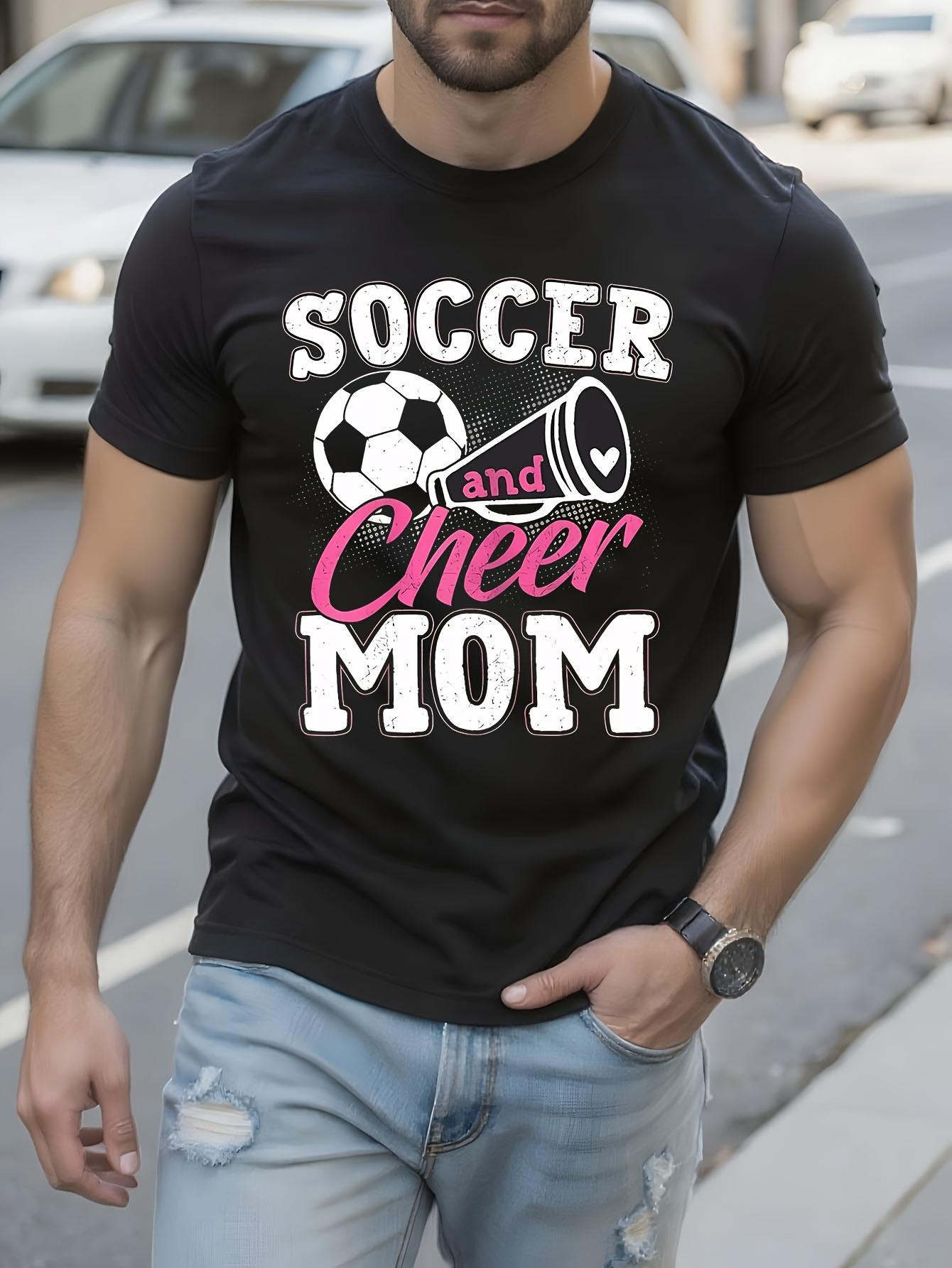 Funny Tshirt Funny Soccer and Cheer Mom Tshirt - Black wi... XXXL