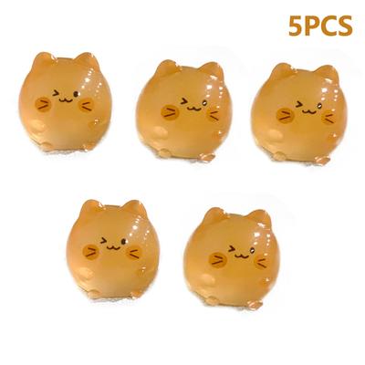 5 Stücke Mini Cartoon Katze Leuchtende Ornament Handwerk Miniatur Figuren Winzige Micro Landschaft Hause Dekoration Zubehör Geschenke
