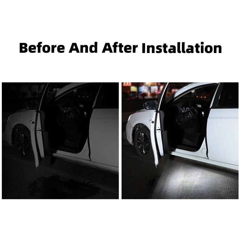 Car Led Welcome Light Magnetic Control USB Charging Auto Open Door Safe Anti-collision Signal Lamp