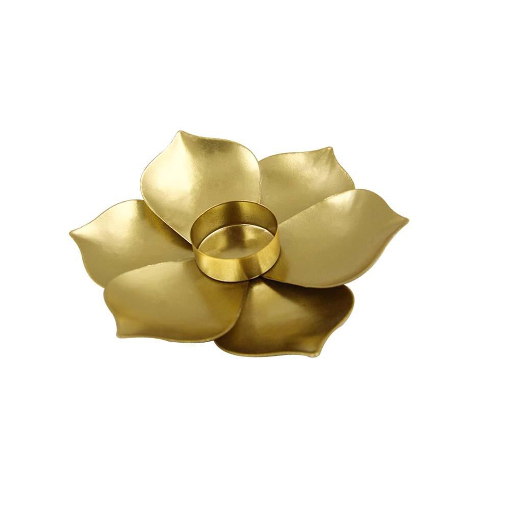 Unique Lotus Flower Tealight Holder Rust-proof Desktop Candle Cup Restaurant