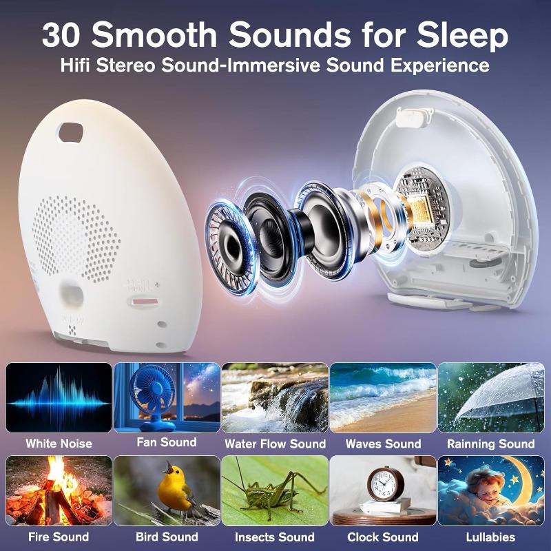 Digital Alarm Clock Sunrise Simulation White Noise Sound Machine with 30 Soothing Sound Dimmable Wake Up Light for Home Decor2