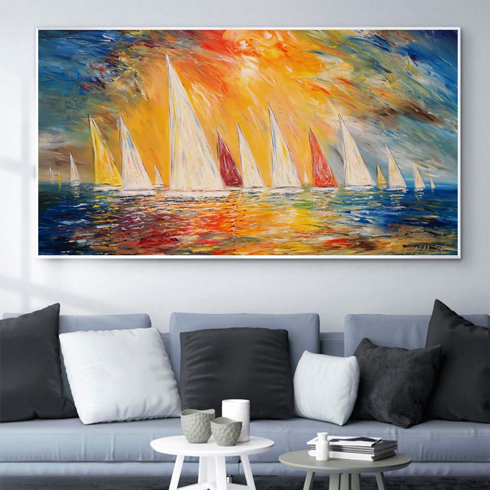 New Nordic Abstract Art Canvas Painting Aesthetic Color Graffiti Poster Office Wall Painting Living Room Home Decoration Mural No Frame