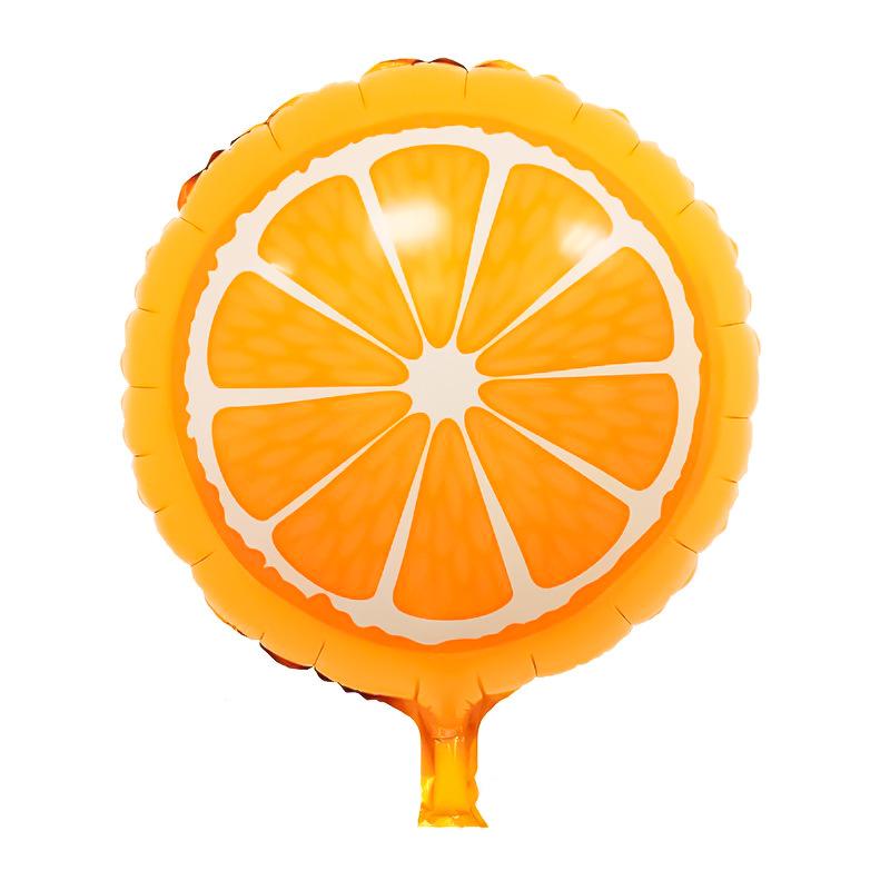 5Pcs 18Inch Fruit Watermelon Strawberry Orange Fruit Aluminum Foil Balloon Round Children'S First Birthday Party Decoration Toys