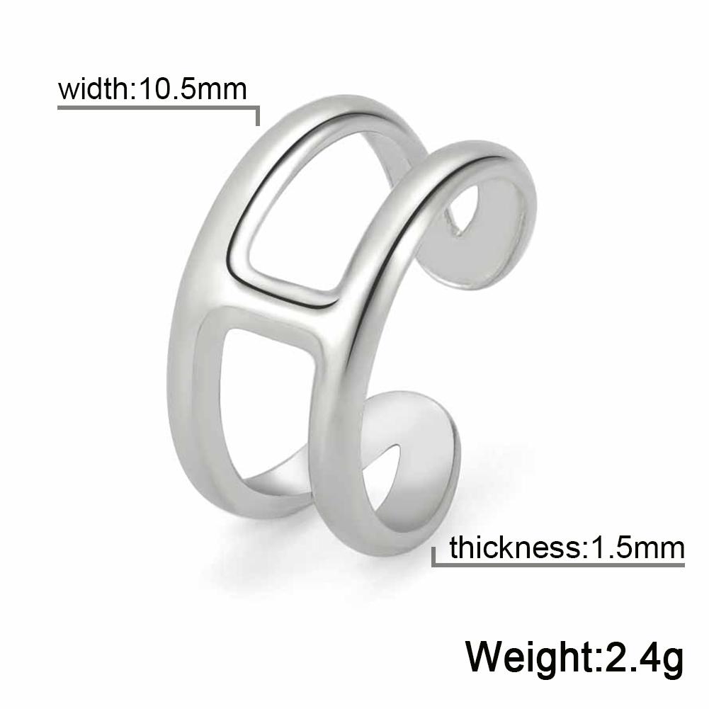 COOLTIME Women Ring Stainless Steel Adjustable Gold Color Finger Rings Mother Day Wedding Jewelry Gift 2025