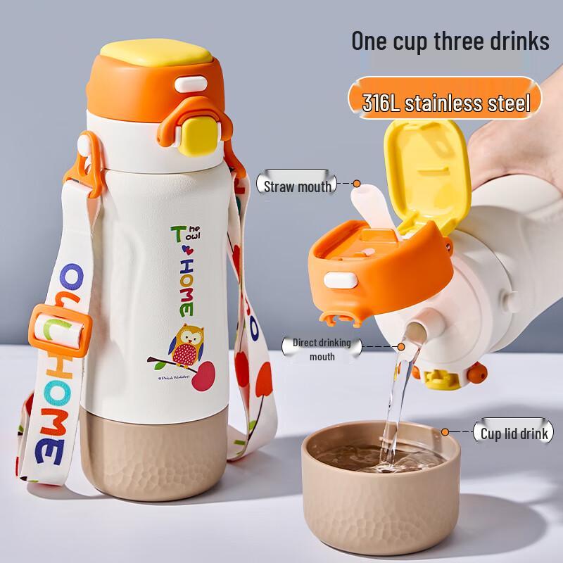 Children s 316L Stainless Steel Dual-Drink Thermos Bottle