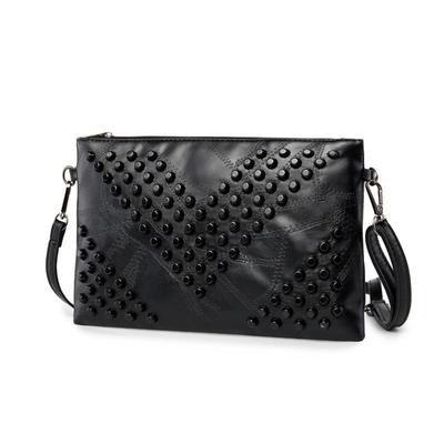 2024 Spring/Summer Korean Women's Rivet Clutch Crossbody & Shoulder Bag