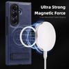 KEYSION Luxuxy PU Leather Magnetic Case for MagSafe for Samsung Galaxy Z Fold 7 5G Kickstand Wireless Charging Phone Back Cover