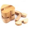 Heart Shaped Luban Lock Secret Box To Hide Stuff Wooden Brain Teaser Puzzles for Adults Kids IQ Logic Test Surprise Gifts