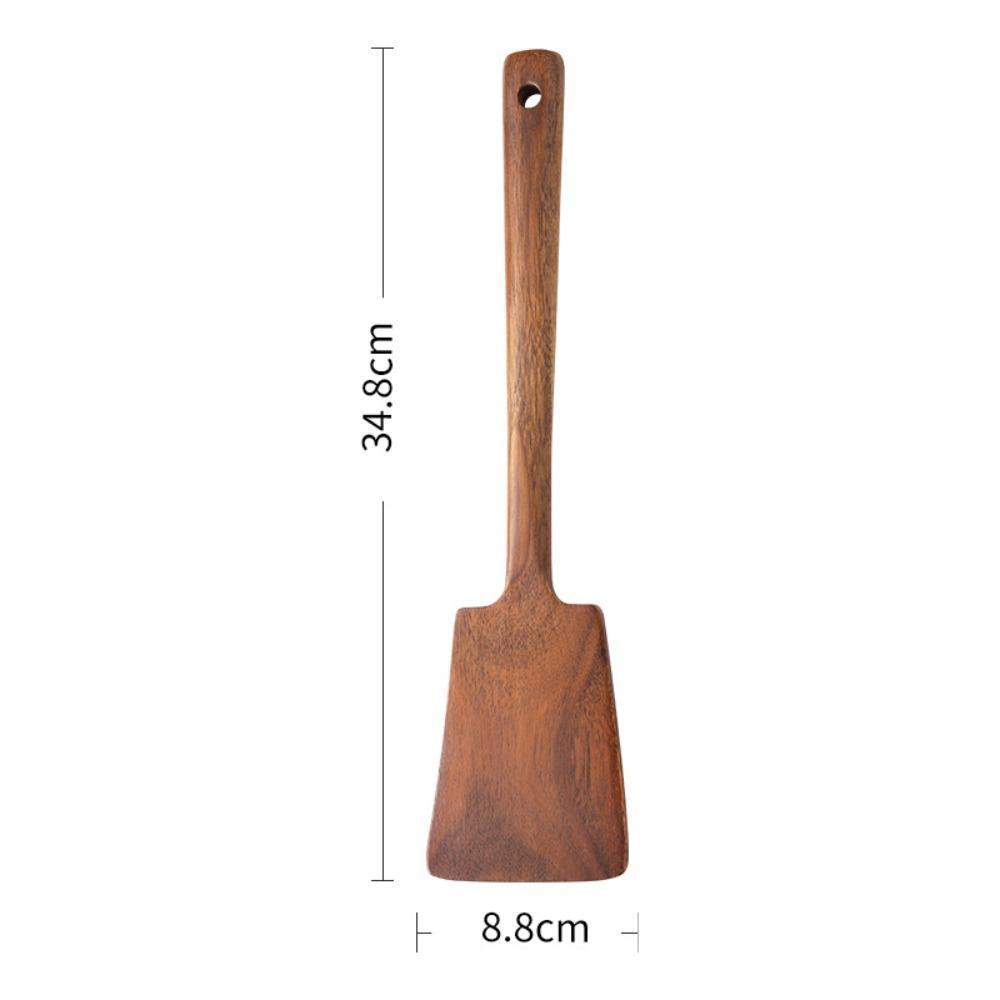 Solid Wood Cooking Spatula Non Stick Pan Stir Fry Spatula Long-handled Shovels  Fried Egg