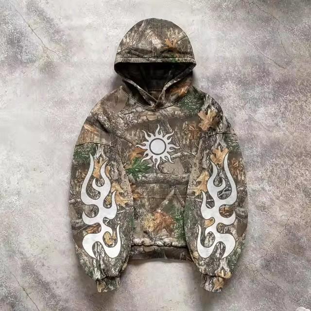 

3D Digital Camo Zip-Up Hoodie - Men s Casual Fashion with Hood XL