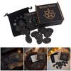 Portable Ancient Runes Carving with 24 Mystical Symbols and Guide Manual Suitable for Meditations Accessories