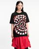THEMUSEUMVISITOR Heart Blossom Overfit T-Shirt (Black)