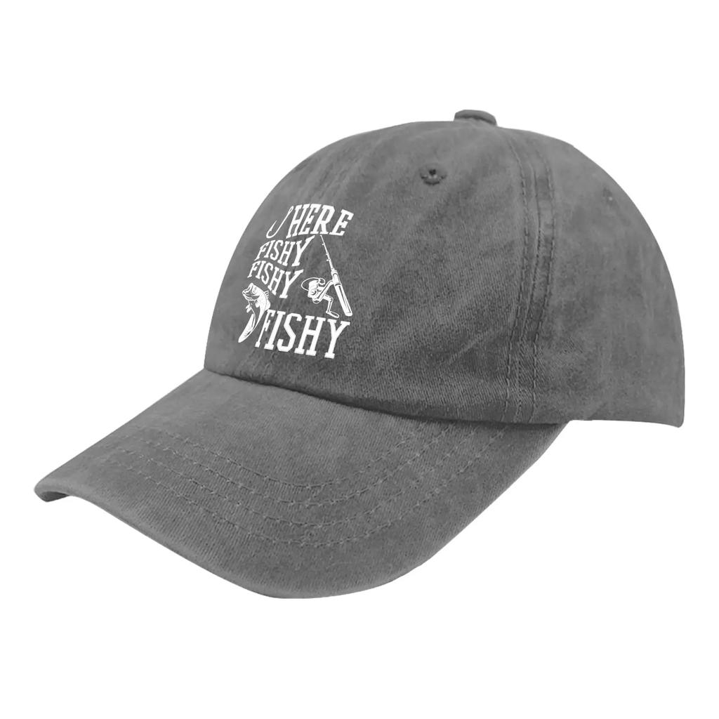 Hat Funny Fishing Here Fishy Fishy Fishy Dad Hats Vintage Cap for Men