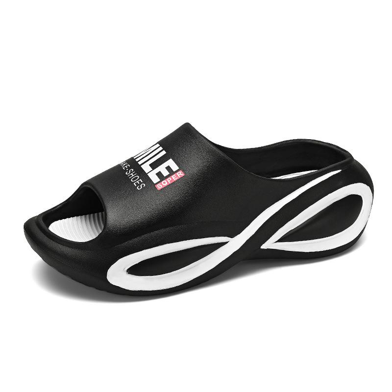 

Slippers men s 2025 summer stepping on shit feeling thick bottom outer wear household bathroom dual-purpose non-slip and deodorant couple sandals 36