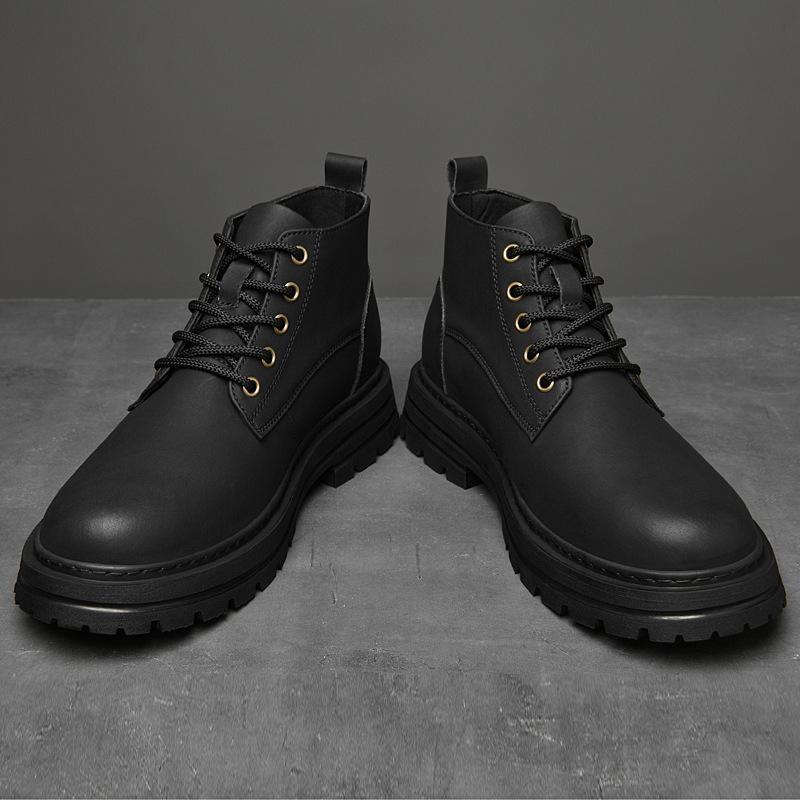 Martin boots men's casual retro tooling boots high-top outdoor shoes velvet big yellow boots men's shoes