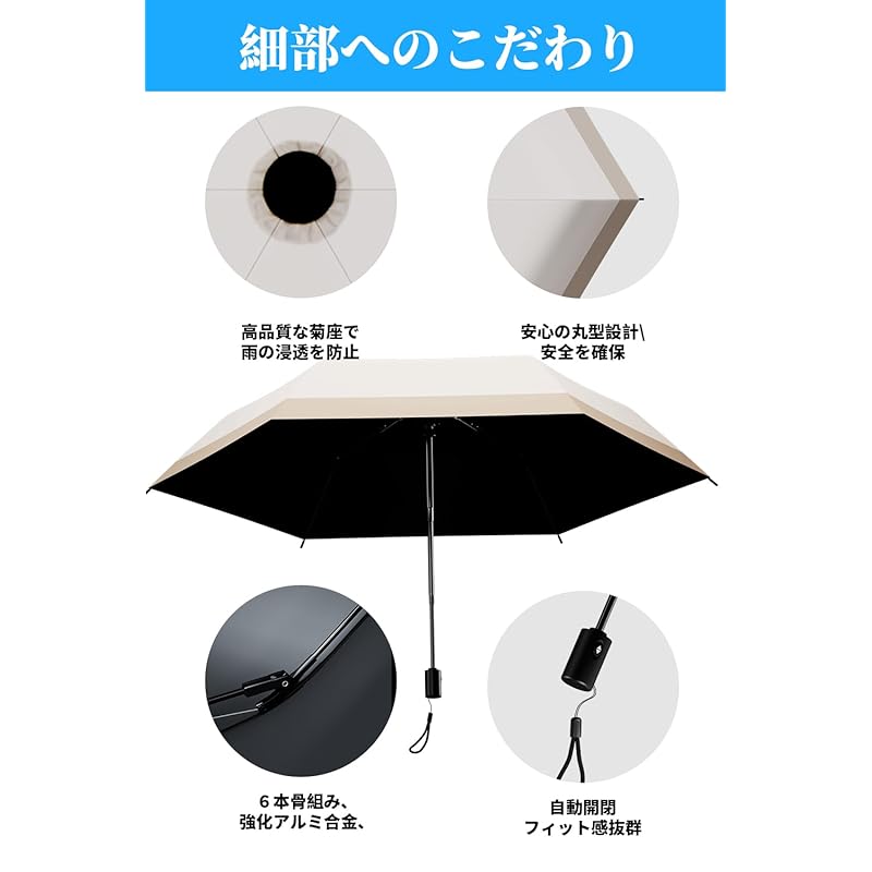 Parasol Lightweight UV Cut 100 Shading Heat Shield Folding Parasol Men's Ladies For Both Rain and Shine Mens Umbrella Folding Umbrella Compact Folding