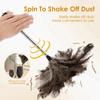 Scalable Dust Duster Long Handle Ostrich Hair Dust Remover Household Desktop Cleaning Brush Anti-static Fan Furniture Clean Tool
