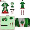 Fancy Xmas Elf Costume Couple Outfit Polyester Role Play Dress Up Party
