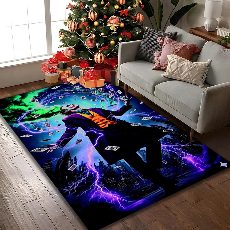 1pc Area Rug Appropriate for Office, JOKER Carpet, Versatile Printed Chair Rug, Durable Home Sofa Carpet