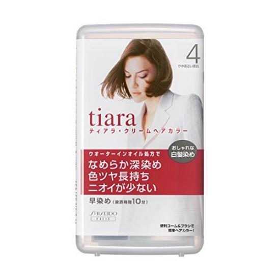 

Shiseido Tiara Cream Hair Color 4 Slightly Bright Chestnut of [Set 3]
