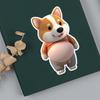 Cute 3D Shiba Inu Dog Belly Sticker Chubby Puppy Silicone Self-adhesive 3D Bubble Stickers Dog Patterns Scrapbooking Decals