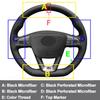 Hand Stitching Car Auto Steering Wheel Cover Wrap For Seat Leon FR Cupra Ibiza (FR|CUPRA) Alhambra (FR Line) Arona Ateca Toledo