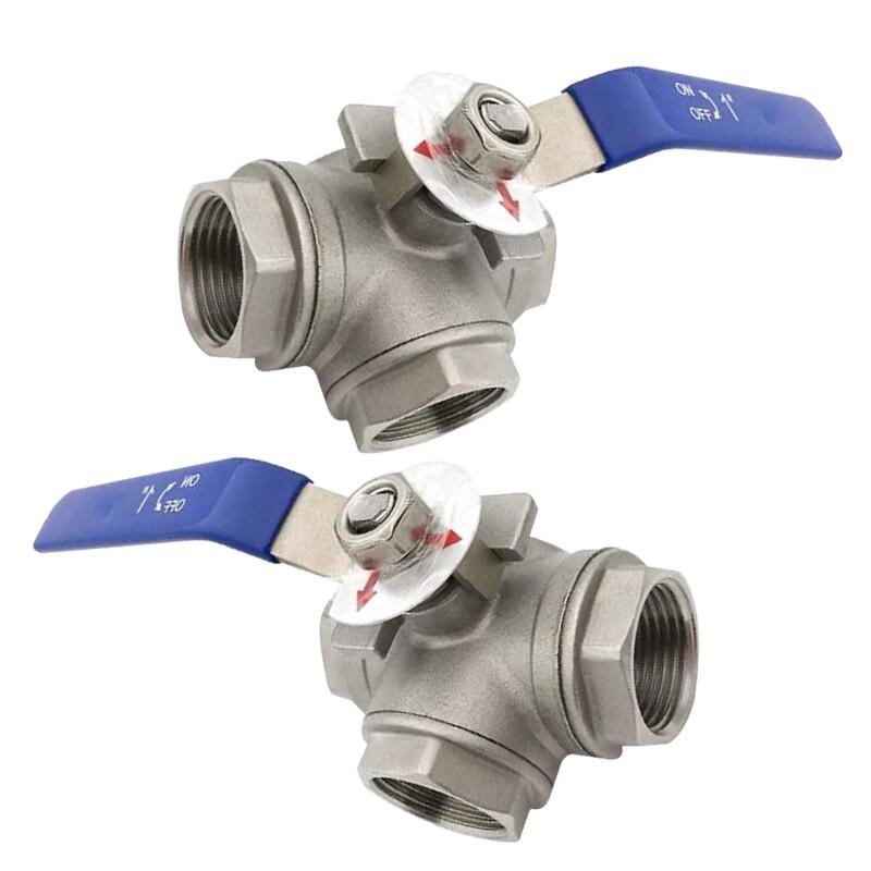 Jucheng 304 Stainless Steel Manual 3-Way Ball Valve
