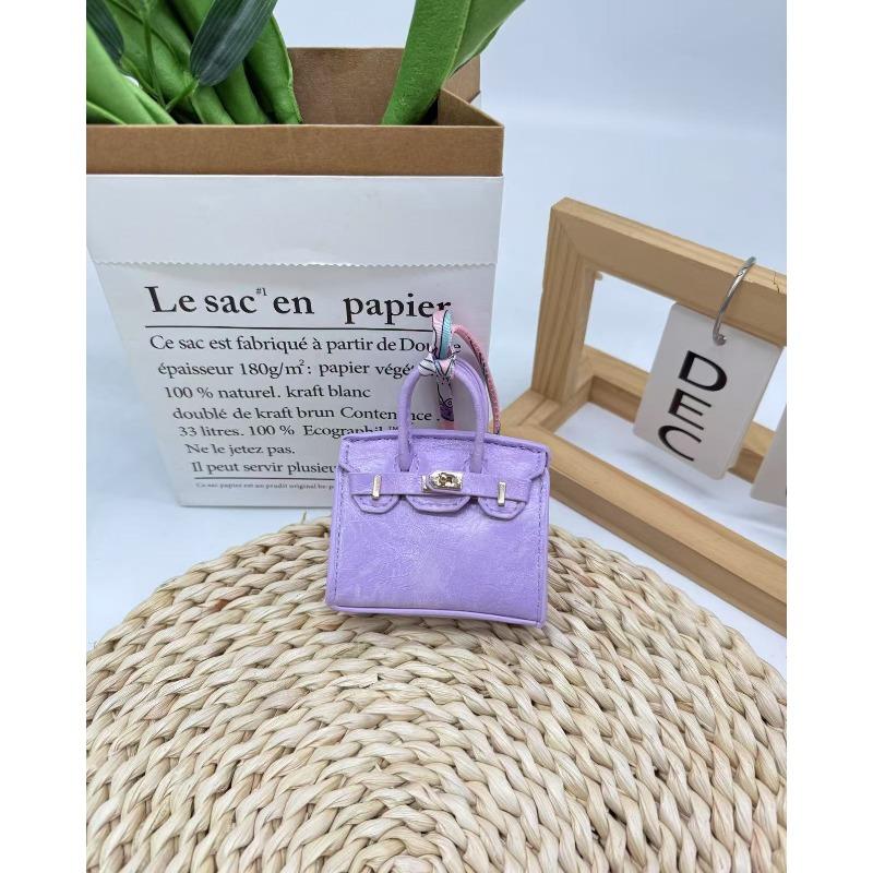 

Однотонная мини-платиновая сумка-подвеска, сумка для наушников, сумка для ключей фиолетовый