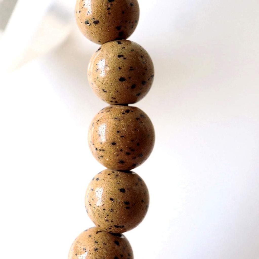 Beitou-stein fra Negative Ion Inner [GULLSTEIN] Armbånd, 6mm, Oransje, Taiwan, Målt, Radium, Hokutolitt, Diameter ca. 16,5 cm