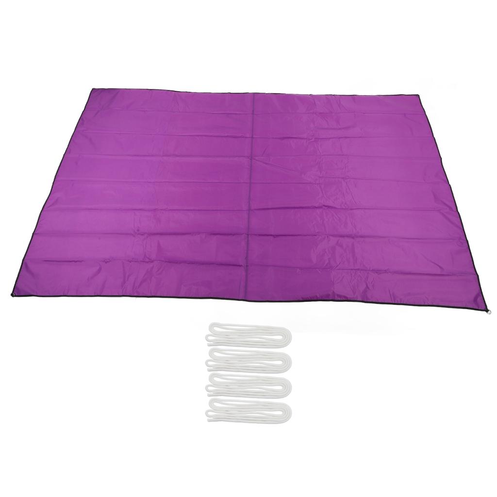 Sun Shade Sail UV Block Foldable Rectangular Awning Cloth for Courtyard Garden Swimming Pool Purple