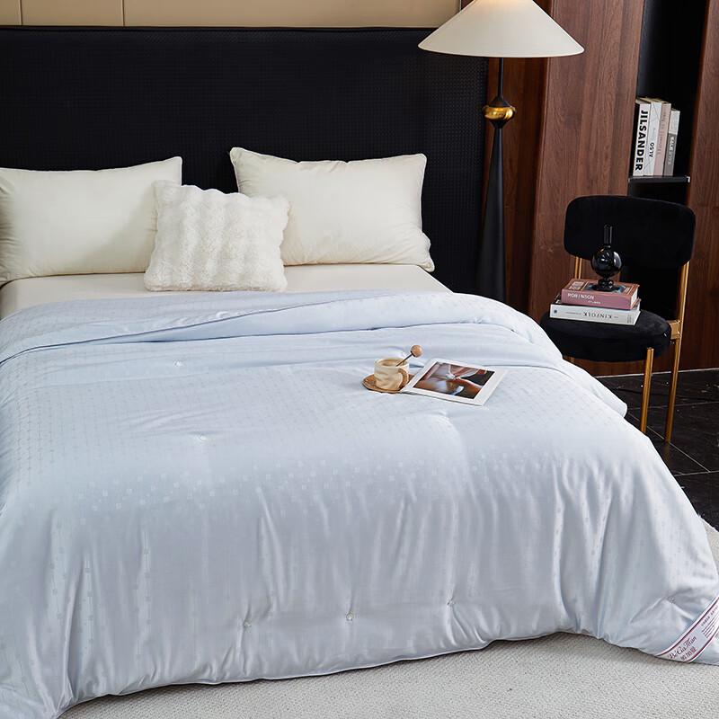 Bergmann Verona Silver Jacquard Silk Quilt