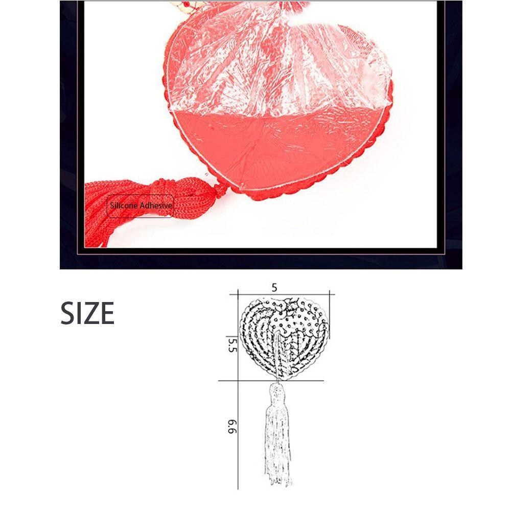 1 Pair Tassel Nipple Covers Breast Bra Womens Silicone Pasties New Heart Shape Bra