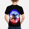 Kids T-shirts Summer Boys' Short Sleeved T-shirt 3D Printed Illusion, Cartoon Sports Football Top for Middle Aged Children Tees