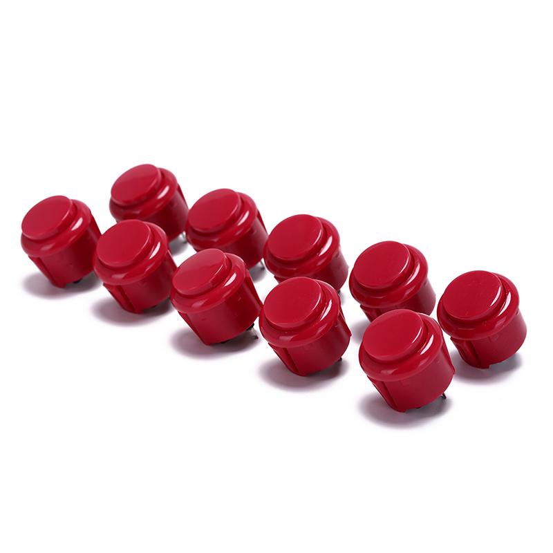 10Pcs 24Mm Push Buttons Replace For Arcade Button Games Parts Of 7 Colors