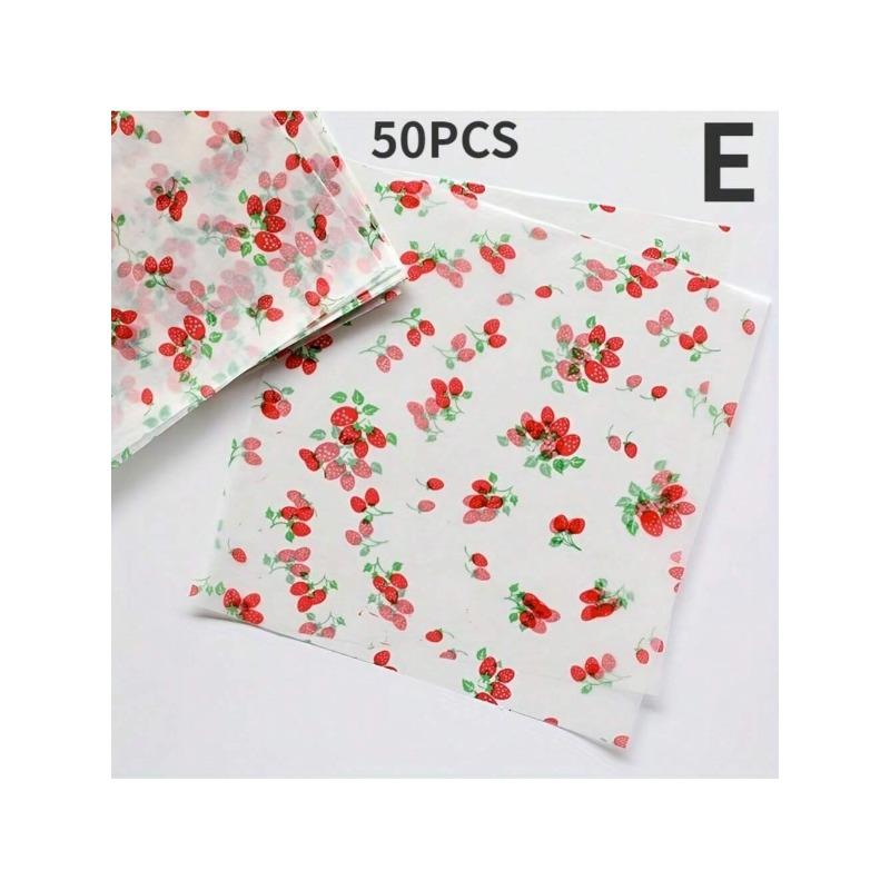 50PCS Checkered Wax Paper Greaseproof Sheets Non-Stick Food Wraps for Sandwiches Burgers Deli Party Fast Food Cheese Baskets