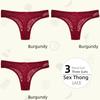 Low-Middle Waist Ladies Thong Panties, Non-marking Comfortable Breathable Women's T Pants Lace Sexy Women's Panties