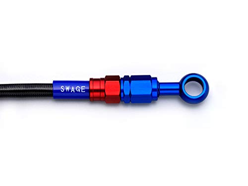 

SWAGE LINE SARB757 Rear Brake Hose KIT Aluminum (Red/Blue) Black Smoke Hose Ninja 250SL (15) Ninja250SL(15) красный