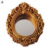 Novelty Dollhouse Mirror Furniture Classic Realistic Creative Oval Miniature Carved
