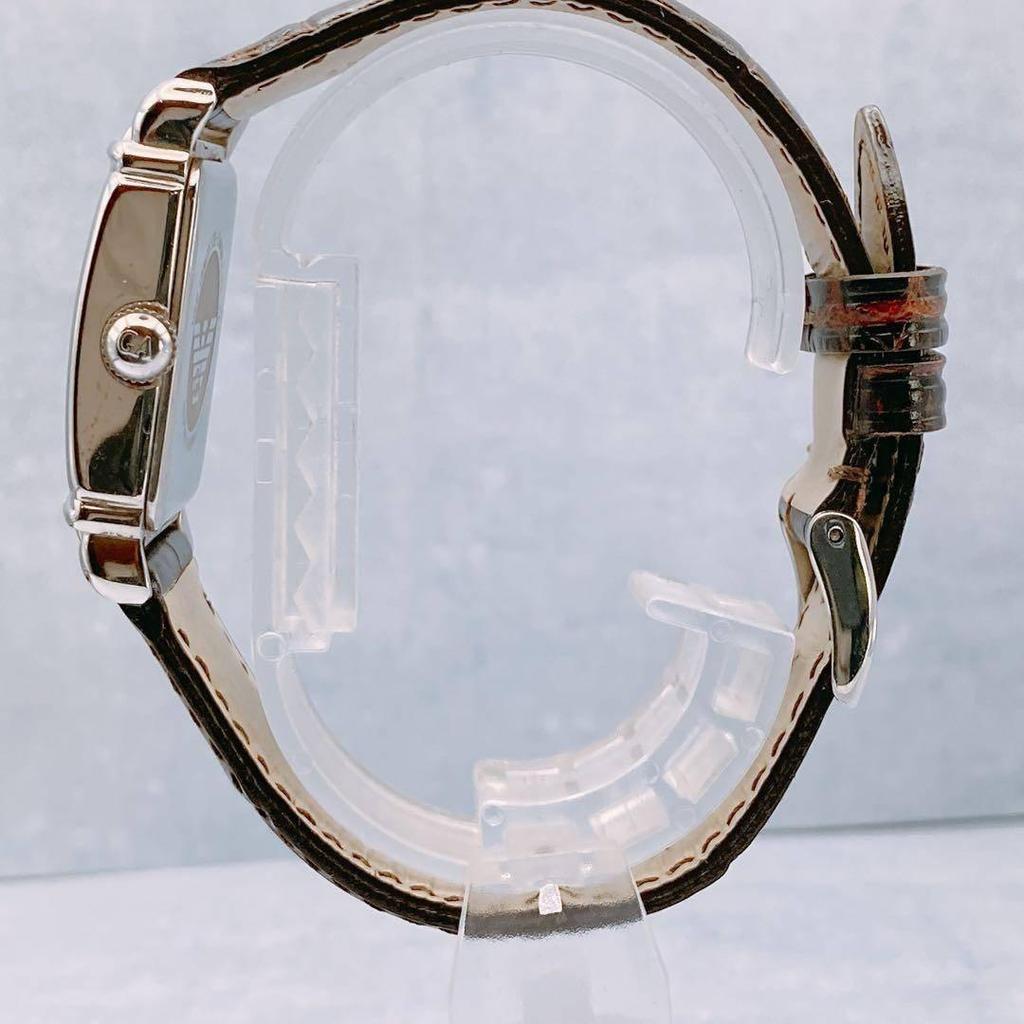 Used [Working item] Good condition EMPORIO ARMANI stainless steel watch square men's Emporio Armani orange beige brown