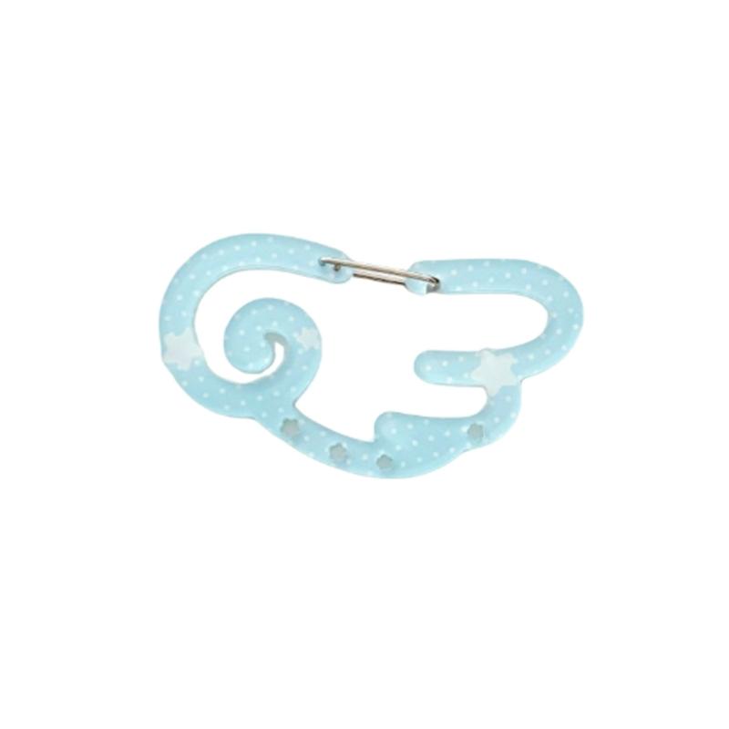 

Creative Acrylic Keychain Clip With Star Wing Design Portable Carabiner Hooks Key Holder For Bags Keys Outdoor Decors синий