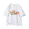 Cute Soft Pastel Cat Group Oversized Short Sleeve O Neck T Shirt Graphic Print 100 Cotton 2000s Women Tops Clothes Summer