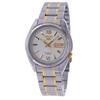 Seiko 5 Automatic Watch Two Tone Stainless Steel Off White Dial SNKL57K1 Men's