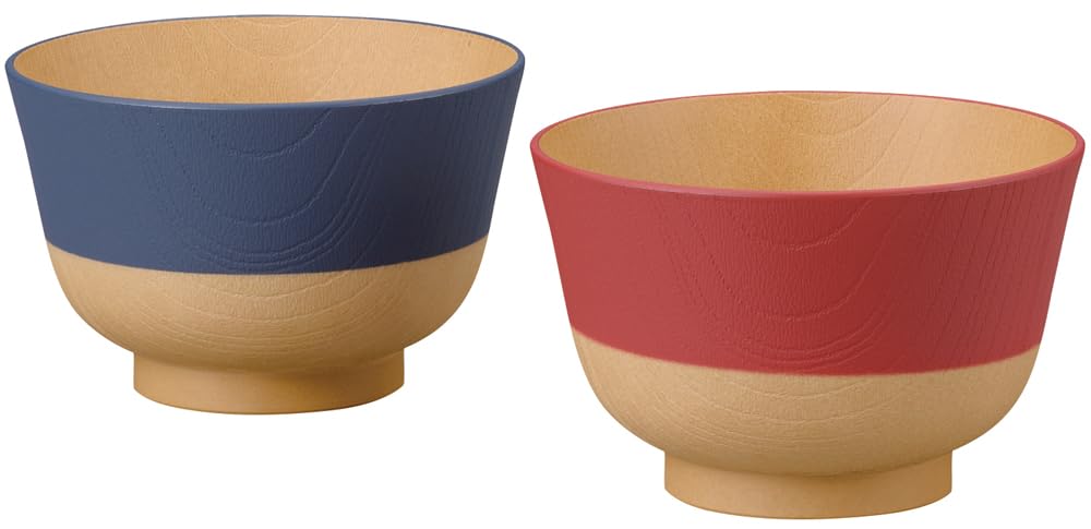 

Kano Gentle Color Antibacterial Soup Bowl 330ml x 2 Lapis 17018 Lazuli/Akane