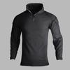 Men Combat T-shirt Camouflage Stand Collar Slim Long Sleeve Autumn Shirt